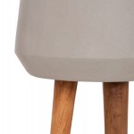 ΓΛΑΣΤΡΑ ΕΣΩΤ.ΧΩΡΟΥ QUAN HM4680.03L FIBER CEMENT ΓΚΡΙ--ΒΑΣΗ TEAK Φ38x62Υεκ