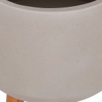 ΓΛΑΣΤΡΑ ΕΣΩΤ.ΧΩΡΟΥ QUAN HM4680.03L FIBER CEMENT ΓΚΡΙ--ΒΑΣΗ TEAK Φ38x62Υεκ