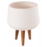 ΓΛΑΣΤΡΑ ΕΣΩΤ.ΧΩΡΟΥ QUAN HM4680.02M FIBER CEMENT ΛΕΥΚΟ--ΒΑΣΗ TEAK Φ35x50Υεκ