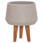 ΓΛΑΣΤΡΑ ΕΣΩΤ.ΧΩΡΟΥ QUAN HM4680.03M FIBER CEMENT ΓΚΡΙ--ΒΑΣΗ TEAK Φ35x50Υεκ