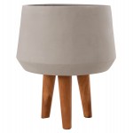 ΓΛΑΣΤΡΑ ΕΣΩΤ.ΧΩΡΟΥ QUAN HM4680.03M FIBER CEMENT ΓΚΡΙ--ΒΑΣΗ TEAK Φ35x50Υεκ