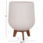 ΣΕΤ 3 ΓΛΑΣΤΡΕΣ ΜΕ TEAK ΒΑΣΕΙΣ TRYLL HM4681.02 FIBER CEMENT ΛΕΥΚΟ