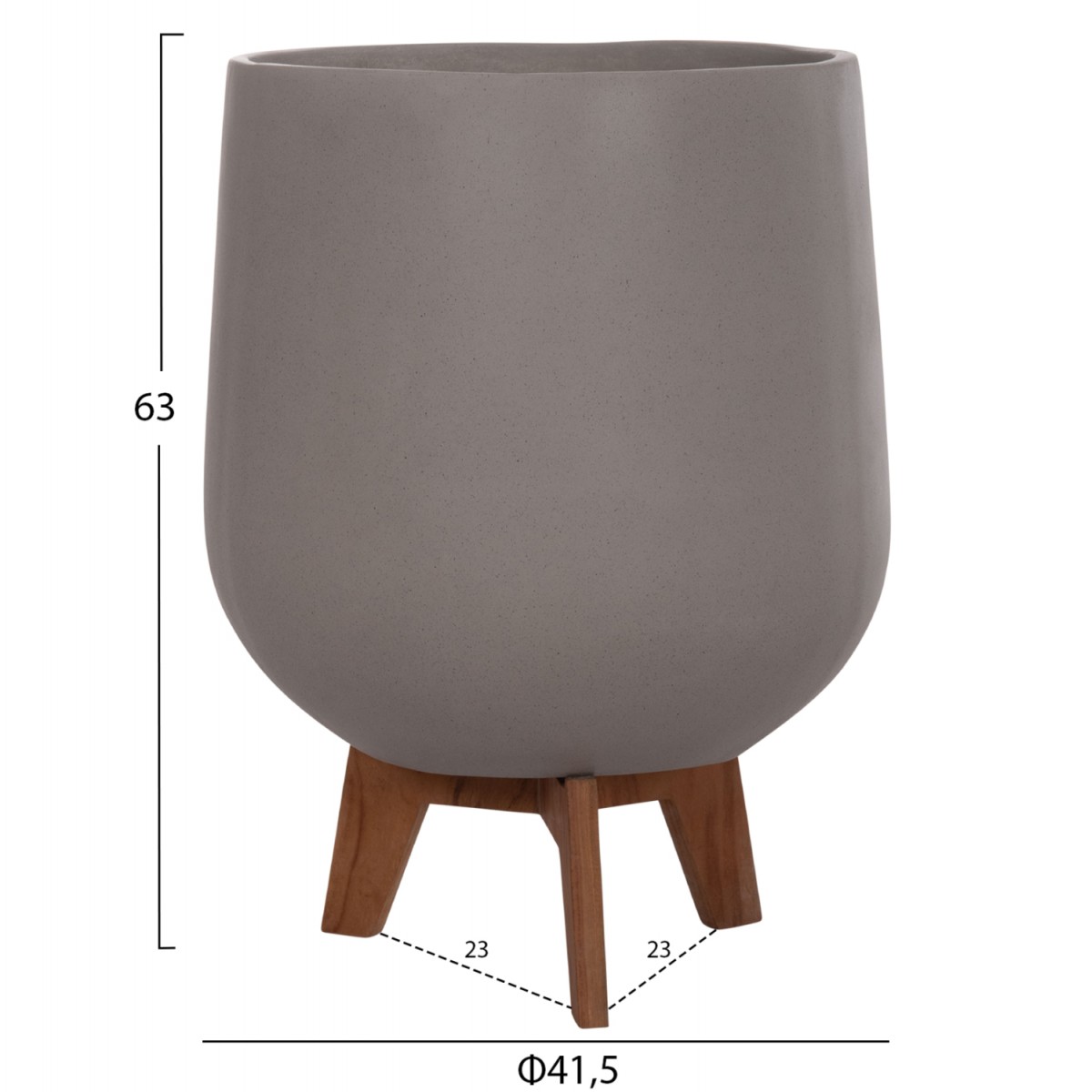 ΣΕΤ 3 ΓΛΑΣΤΡΕΣ ΜΕ TEAK ΒΑΣΕΙΣ TRYLL HM4681.03 FIBER CEMENT--ΓΚΡΙ