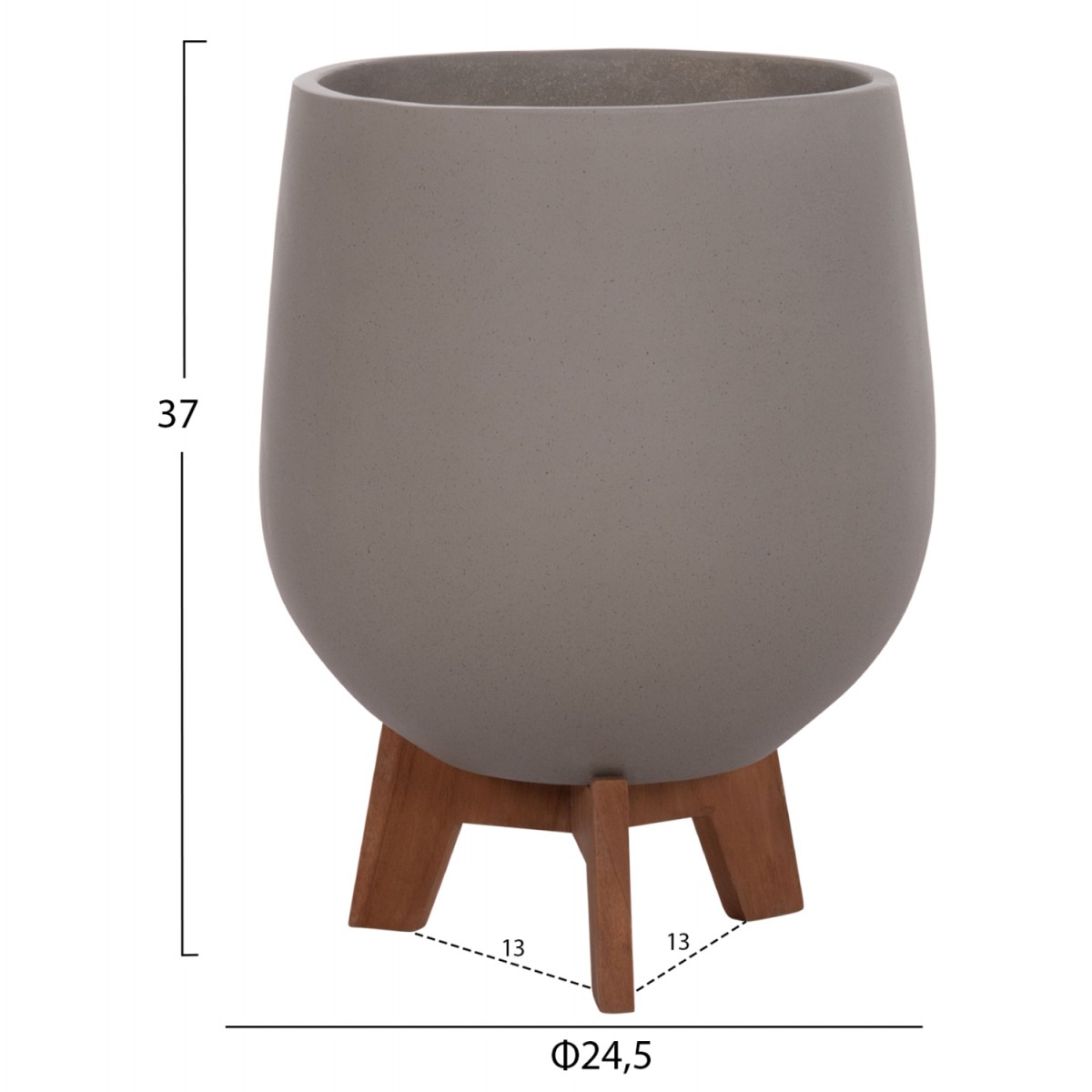 ΣΕΤ 3 ΓΛΑΣΤΡΕΣ ΜΕ TEAK ΒΑΣΕΙΣ TRYLL HM4681.03 FIBER CEMENT--ΓΚΡΙ