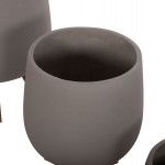 ΣΕΤ 3 ΓΛΑΣΤΡΕΣ ΜΕ TEAK ΒΑΣΕΙΣ TRYLL HM4681.03 FIBER CEMENT--ΓΚΡΙ