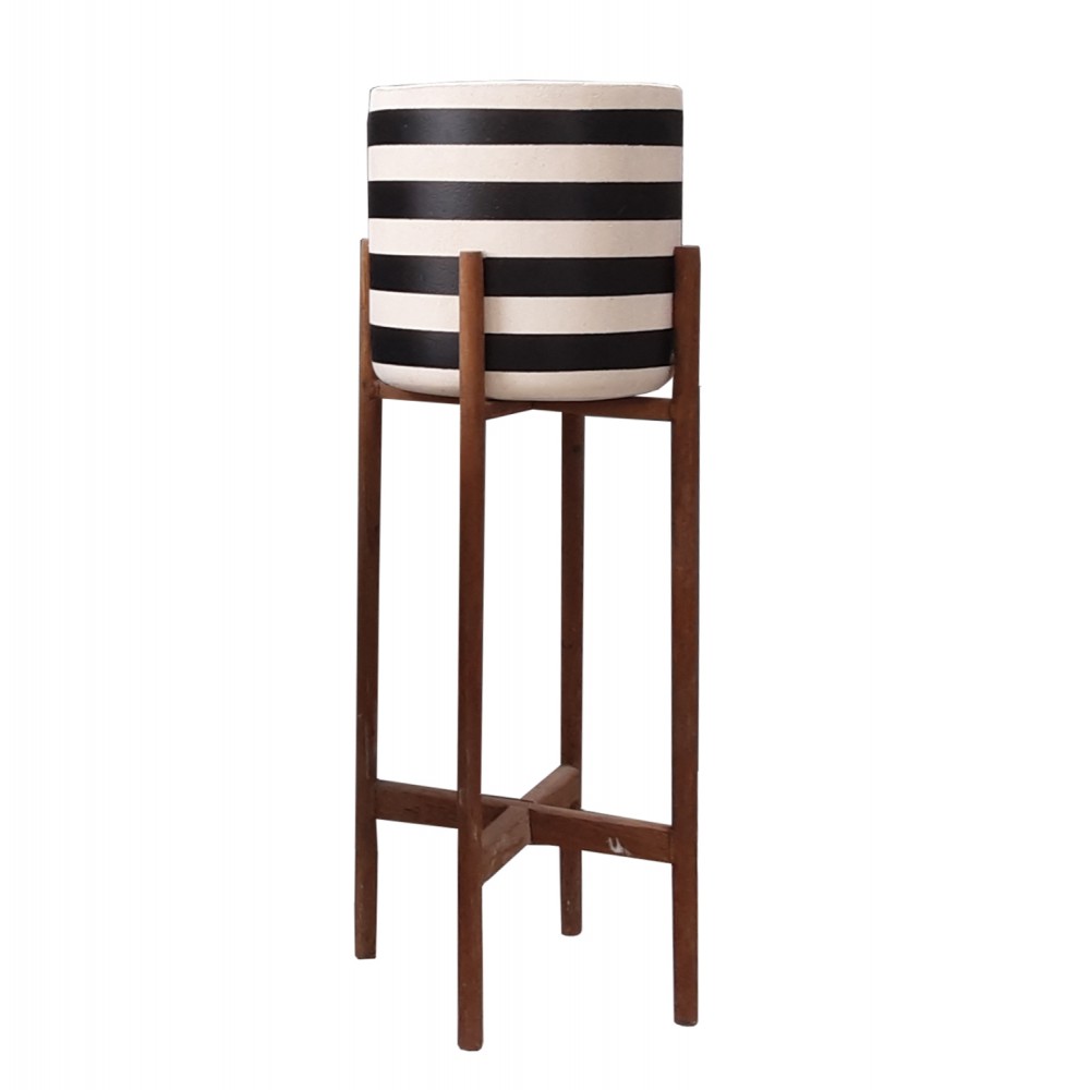 ΓΛΑΣΤΡΑ-ΚΑΣΠΟ ΕΣΩΤ.ΧΩΡΟΥ RENTIL HM4683L FIBER CEMENT ΛΕΥΚΟ/ΜΑΥΡΟ--ΒΑΣΗ TEAK Φ25x65Υεκ