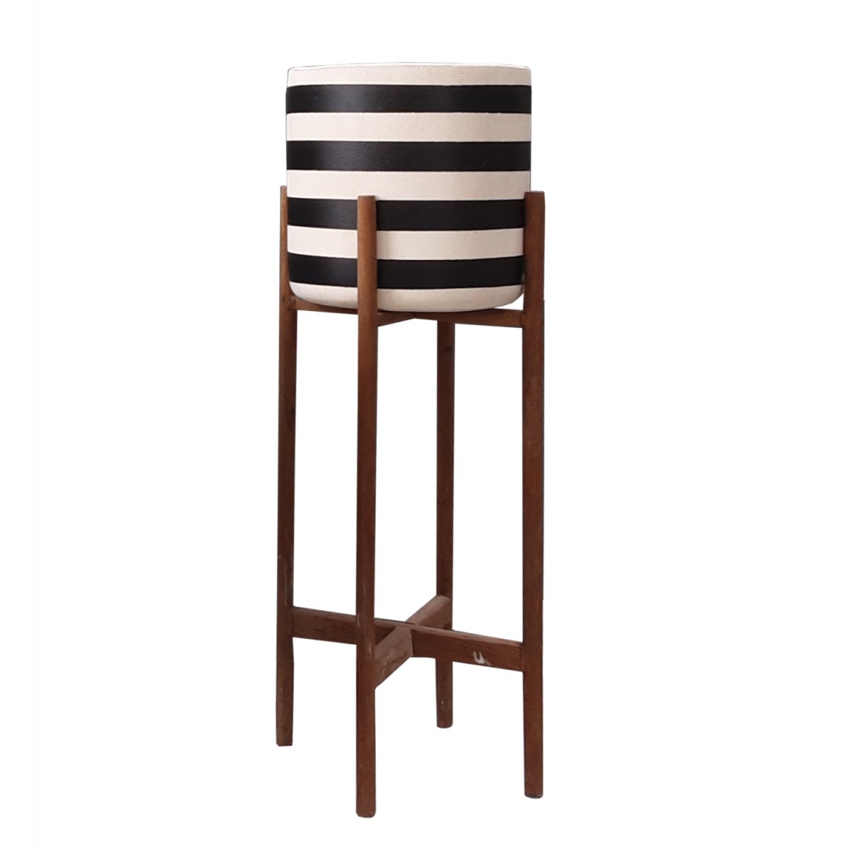 ΓΛΑΣΤΡΑ-ΚΑΣΠΟ ΕΣΩΤ.ΧΩΡΟΥ RENTIL HM4683L FIBER CEMENT ΛΕΥΚΟ/ΜΑΥΡΟ--ΒΑΣΗ TEAK Φ25x65Υεκ