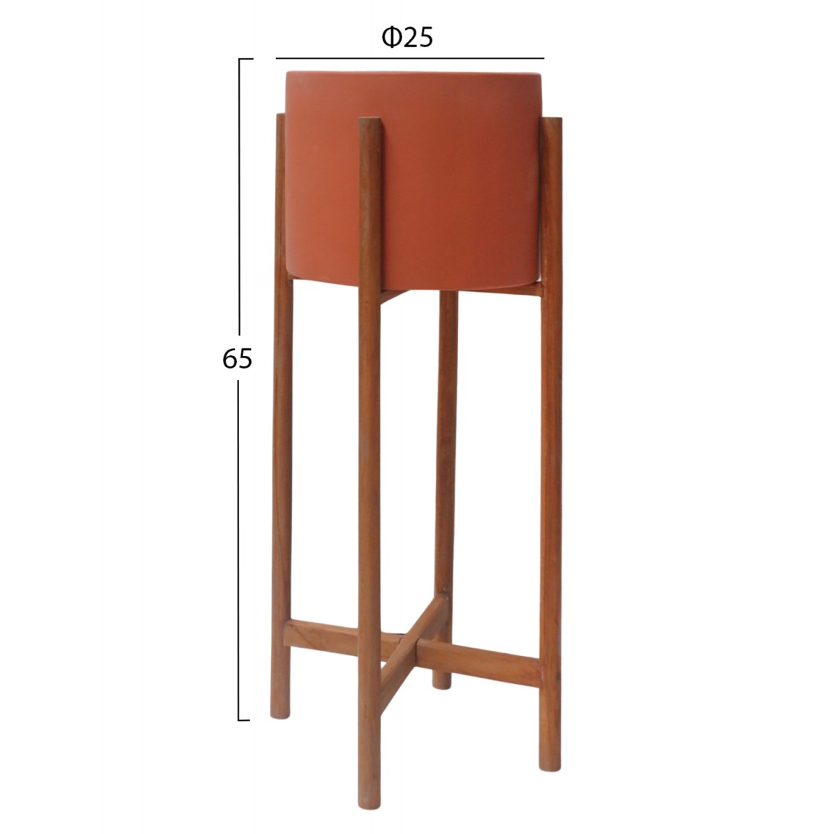 ΓΛΑΣΤΡΑ ΕΣΩΤ.ΧΩΡΟΥ RENTIL HM4684.08L FIBER CEMENT ΧΡΩΜΑ ΤΕΡΑΚΟΤΑ--ΒΑΣΗ TEAK Φ25x65Υ