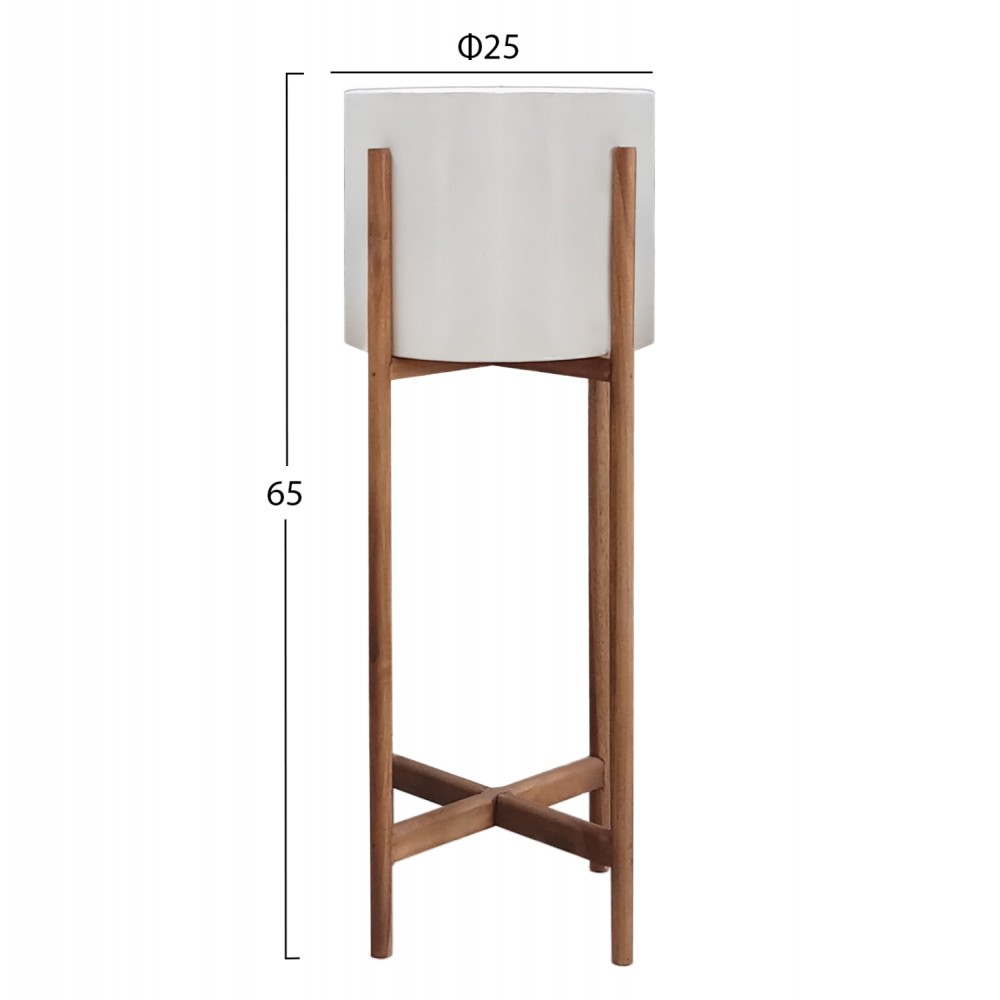 ΓΛΑΣΤΡΑ ΕΣΩΤ.ΧΩΡΟΥ RENTIL HM4684.02L FIBER CEMENT ΧΡΩΜΑ ΛΕΥΚΟ--ΒΑΣΗ TEAK Φ25x65Υεκ