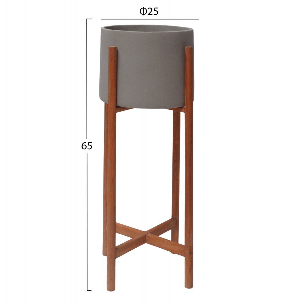 ΓΛΑΣΤΡΑ ΕΣΩΤ.ΧΩΡΟΥ RENTIL HM4684.03L FIBER CEMENT ΧΡΩΜΑ ΓΚΡΙ--ΒΑΣΗ TEAK Φ25x65Υ