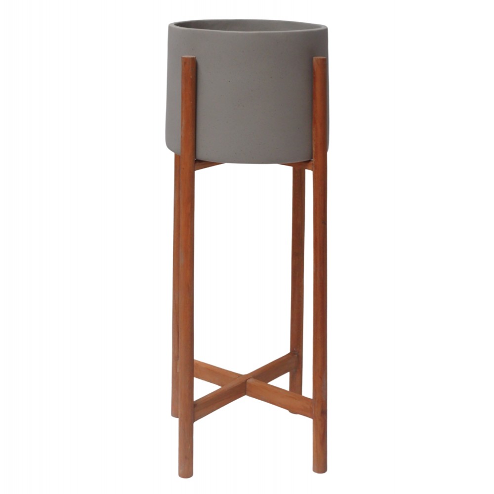 ΓΛΑΣΤΡΑ ΕΣΩΤ.ΧΩΡΟΥ RENTIL HM4684.03L FIBER CEMENT ΧΡΩΜΑ ΓΚΡΙ--ΒΑΣΗ TEAK Φ25x65Υ