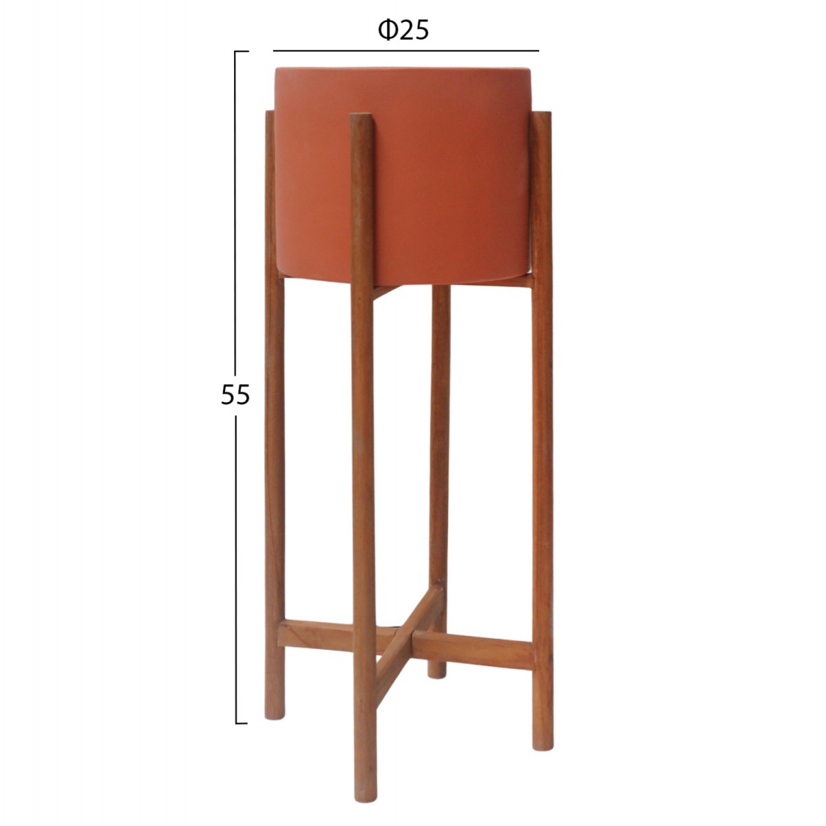 ΓΛΑΣΤΡΑ ΕΣΩΤ.ΧΩΡΟΥ RENTIL HM4684.08S FIBER CEMENT ΧΡΩΜΑ ΤΕΡΑΚΟΤΑ--ΒΑΣΗ TEAK Φ25x55Υ