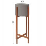 ΓΛΑΣΤΡΑ ΕΣΩΤ.ΧΩΡΟΥ RENTIL HM4684.03S FIBER CEMENT ΧΡΩΜΑ ΓΚΡΙ--ΒΑΣΗ TEAK Φ25x55Υ