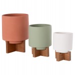 ΣΕΤ 3 ΓΛΑΣΤΡΕΣ ΜΕ TEAK ΒΑΣΕΙΣ TANTI HM4685 FIBER CEMENT ΣΕ 3 ΧΡΩΜΑΤΑ