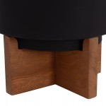 ΣΕΤ 3 ΓΛΑΣΤΡΕΣ ΜΕ TEAK ΒΑΣΕΙΣ TANTI HM4685.01 FIBER CEMENT ΣΕ ΜΑΥΡΟ ΧΡΩΜΑ