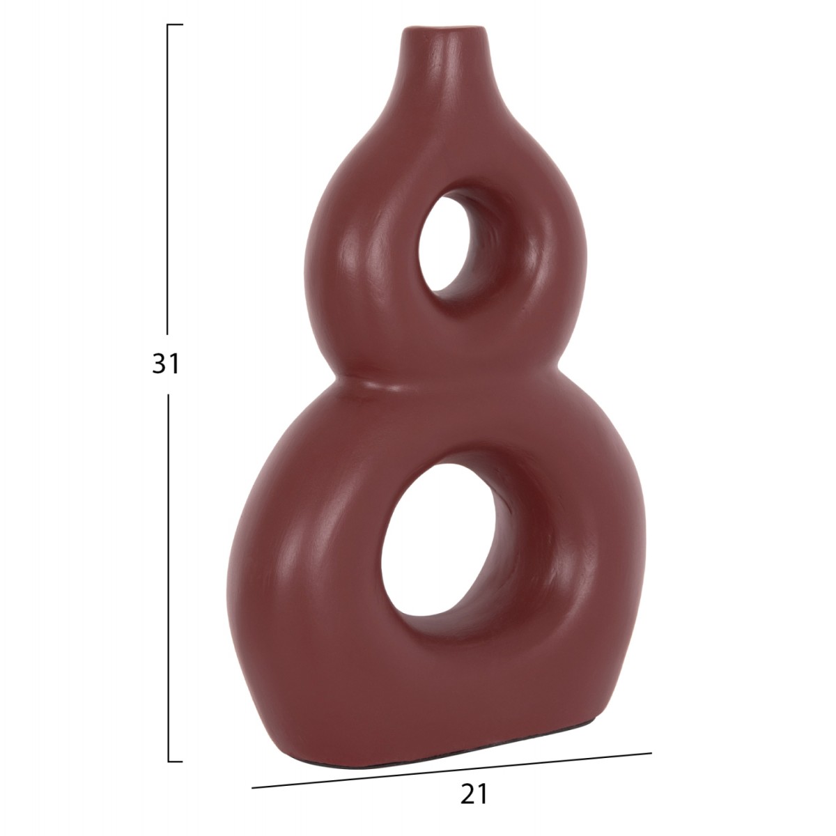 ΕΠΙΤΡΑΠΕΖΙΟ ΔΙΑΚΟΣΜΗΤΙΚΟ ΒΑΖΟ FIORIN HM4666.03S ΤΕΡΑΚΟΤΑ ΣΕ ΒΥΣΣΙΝΙ--21x7.5x31Υεκ.