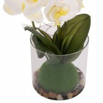 ΔΙΑΚΟΣΜΗΤΙΚΟ ΣΥΝΘΕΤΙΚΟ ΦΥΤΟ HM4738 ΛΟΥΛΟΥΔΙ PHALAENOPSIS ΣΕ ΓΥΑΛΙΝΟ ΒΑΖΟ 12x24x30Υεκ