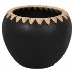 ΔΙΑΚΟΣΜΗΤΙΚΟ ΒΑΖΟ HM4374 ΤΕΡΑΚΟΤΑ ΣΕ ΜΑΥΡΟ ΜΕ ΠΛΕΞΗ ΨΑΘΑΣ ΣΤΟ ΣΤΟΜΙΟ Φ29x23Υεκ.