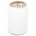 ΔΙΑΚΟΣΜΗΤΙΚΟ ΒΑΖΟ HM4377 ΤΕΡΑΚΟΤΑ ΣΕ ΛΕΥΚΟ ΜΕ ΠΛΕΞΗ ΨΑΘΑΣ ΣΤΟ ΣΤΟΜΙΟ Φ21Χ32εκ.