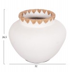 ΔΙΑΚΟΣΜΗΤΙΚΟ ΒΑΖΟ RENTON(L) HM4371 ΤΕΡΑΚΟΤΑ ΛΕΥΚΗ-ΠΛΕΞΗ ΨΑΘΑΣ ΣΤΟ ΣΤΟΜΙΟ Φ32x26,5Υεκ