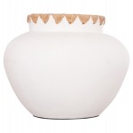 ΔΙΑΚΟΣΜΗΤΙΚΟ ΒΑΖΟ RENTON(L) HM4371 ΤΕΡΑΚΟΤΑ ΛΕΥΚΗ-ΠΛΕΞΗ ΨΑΘΑΣ ΣΤΟ ΣΤΟΜΙΟ Φ32x26,5Υεκ