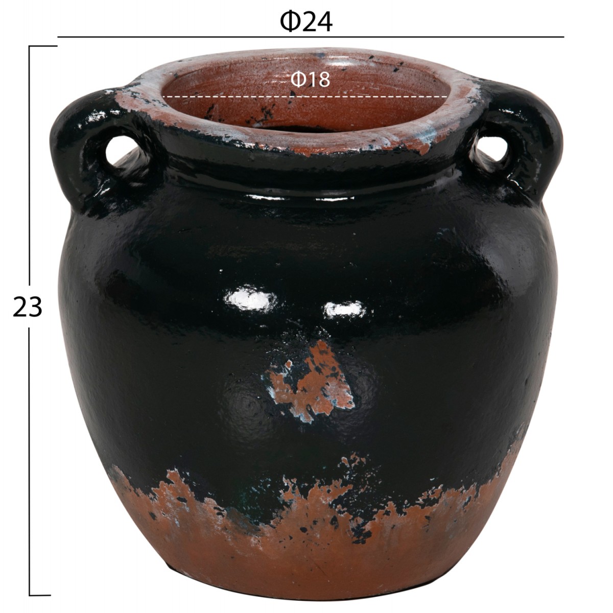 ΔΙΑΚΟΣΜΗΤΙΚΟ ΒΑΖΟ HM4380 ΤΕΡΑΚΟΤΑ ΣΕ ANTIQUE ΠΡΑΣΙΝΗ ΑΠΟΧΡΩΣΗ Φ26Χ26Yεκ.