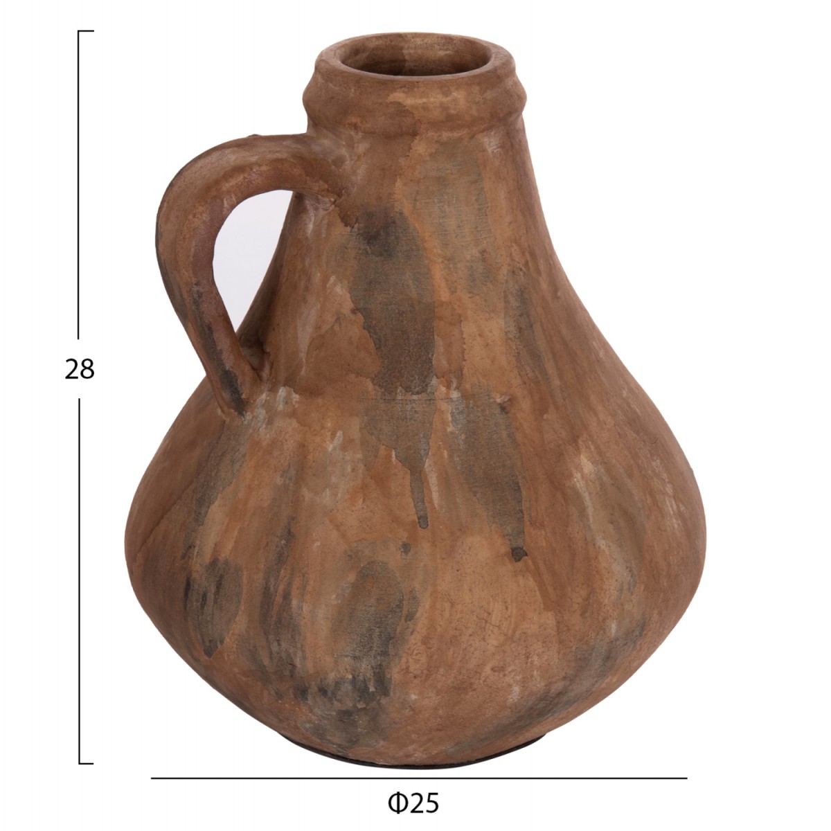 ΔΙΑΚΟΣΜΗΤΙΚΟ ΒΑΖΟ VERMO HM4399 ΤΕΡΑΚΟΤΑ ΣΕ ΠΑΛΑΙΩΜΕΝΟ ΚΑΦΕ Φ25x28Υεκ.