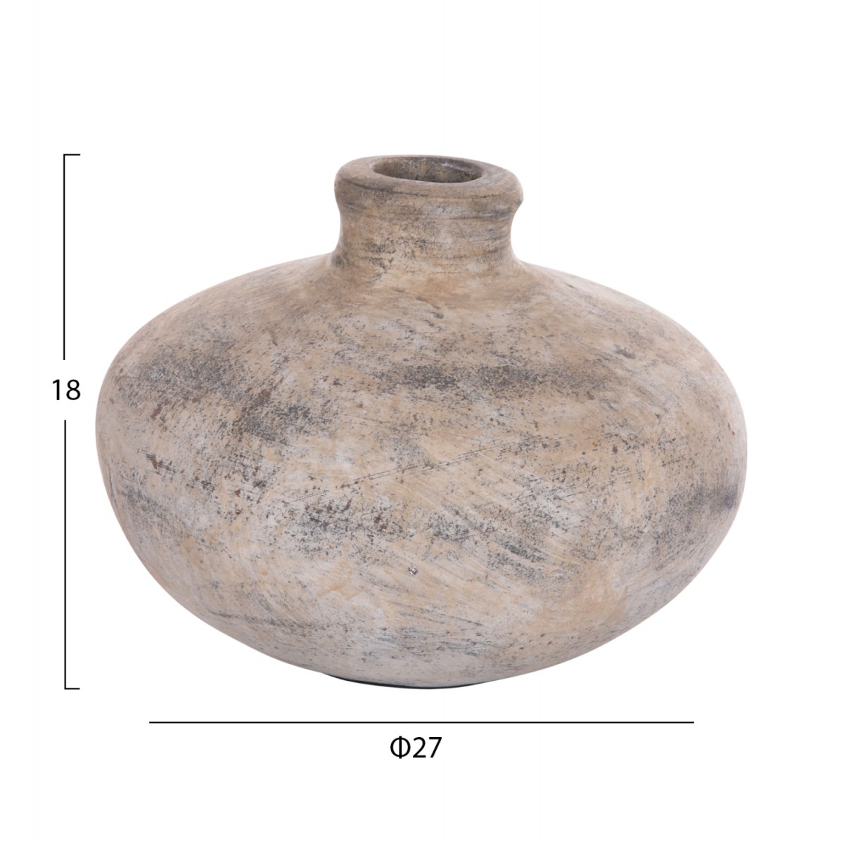 ΔΙΑΚΟΣΜΗΤΙΚΟ ΕΠΙΤΡΑΠΕΖΙΟ ΒΑΖΟ VERMO HM4400 ΤΕΡΑΚΟΤΑ ΣΕ ΕΚΡΟΥ Φ27x18Υεκ.