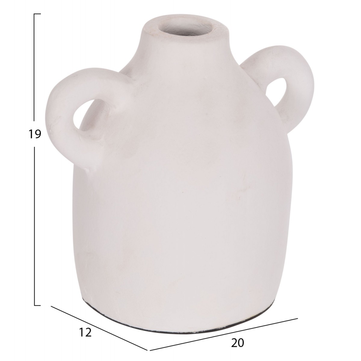 ΔΙΑΚΟΣΜΗΤΙΚΟ ΒΑΖΟ ΣΕΙΡΑ CLAYVON HM4407 ΤΕΡΑΚΟΤΑ ΣΕ ΛΕΥΚΟ 20x12x19Υεκ.