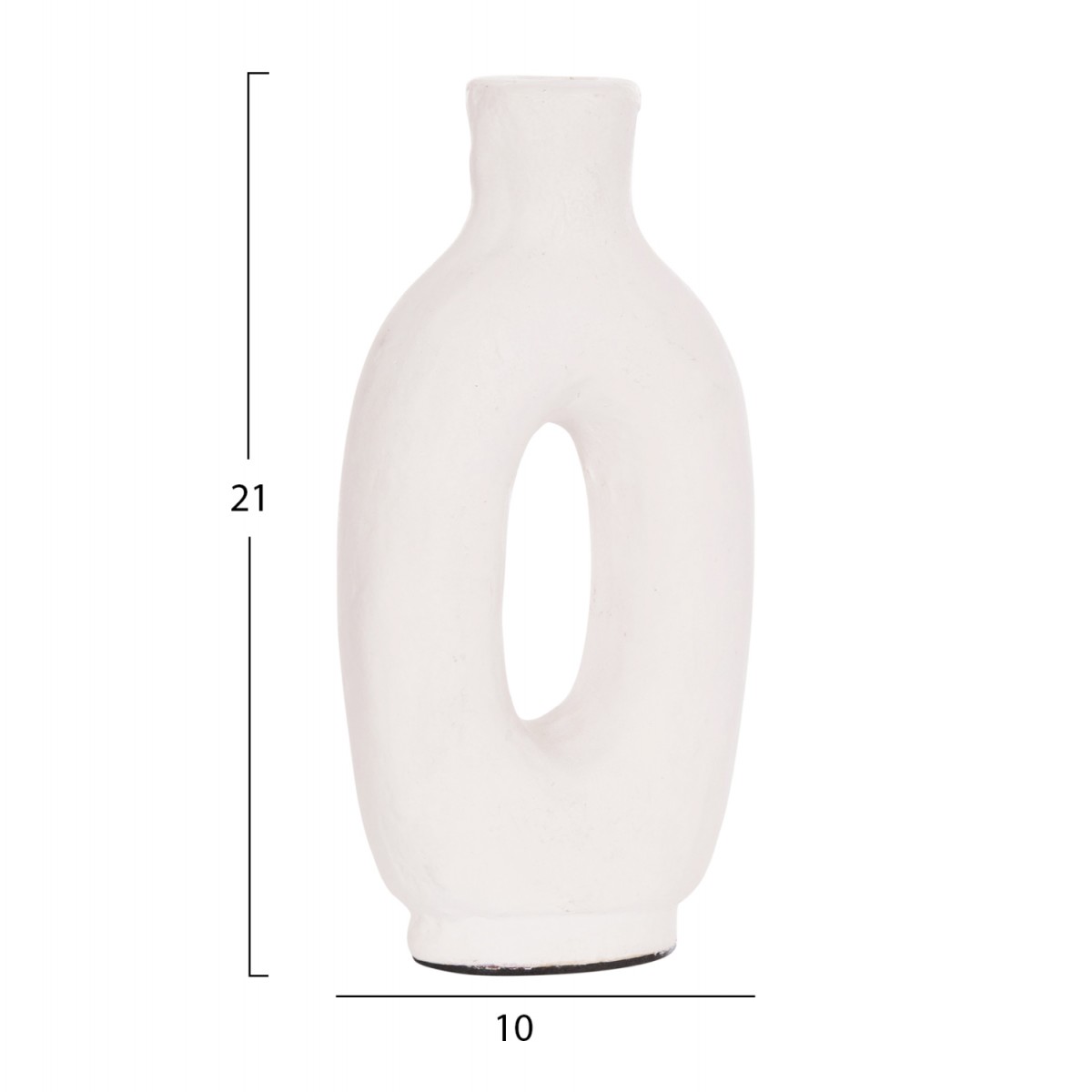 ΔΙΑΚΟΣΜΗΤΙΚΟ ΒΑΖΟ ΣΕΙΡΑ CLAYVON HM4409 ΤΕΡΑΚΟΤΑ ΣΕ ΛΕΥΚΟ 10x5x21Υεκ.