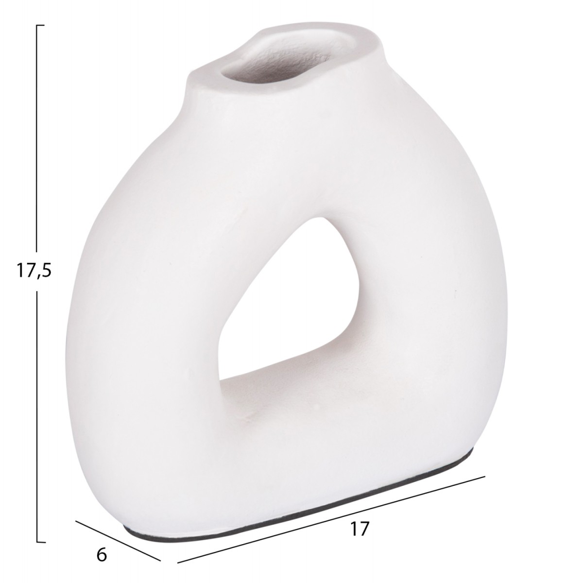 ΔΙΑΚΟΣΜΗΤΙΚΟ ΒΑΖΟ ΣΕΙΡΑ CLAYVON HM4411 ΤΕΡΑΚΟΤΑ ΣΕ ΛΕΥΚΟ 17x6x17,5Υεκ.