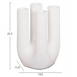 ΔΙΑΚΟΣΜΗΤΙΚΟ ΒΑΖΟ CLAYVON HM4412 ΤΕΡΑΚΟΤΑ ΣΕ ΛΕΥΚΟ 13,5x11,5x21,5Υεκ.