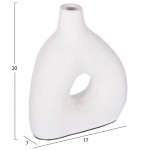 ΔΙΑΚΟΣΜΗΤΙΚΟ ΒΑΖΟ ΣΕΙΡΑ CLAYVON HM4414 ΤΕΡΑΚΟΤΑ ΣΕ ΛΕΥΚΟ 17x7x20Υεκ.