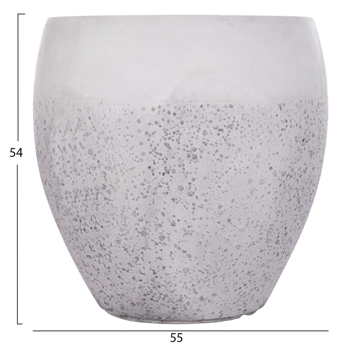 ΣΕΤ 3ΤΜΧ ΓΛΑΣΤΡΕΣ ΣΕΙΡΑ GARDENER HM4718 FIBERCLAY ΛΕΥΚΟ Φ55x54Υεκ