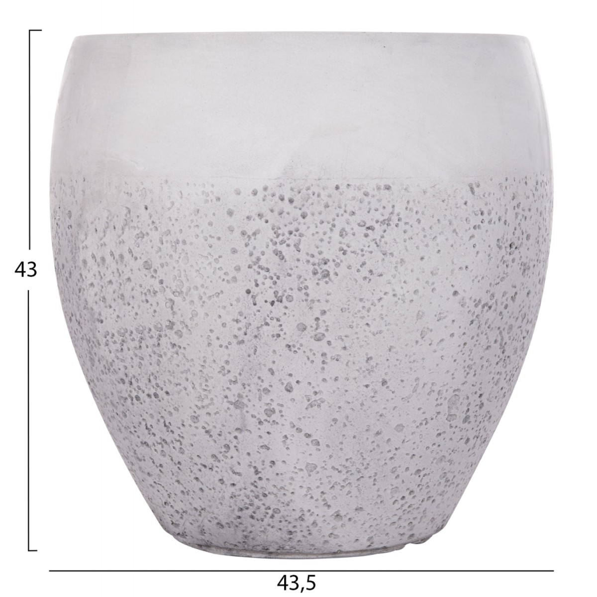 ΣΕΤ 3ΤΜΧ ΓΛΑΣΤΡΕΣ ΣΕΙΡΑ GARDENER HM4718 FIBERCLAY ΛΕΥΚΟ Φ55x54Υεκ