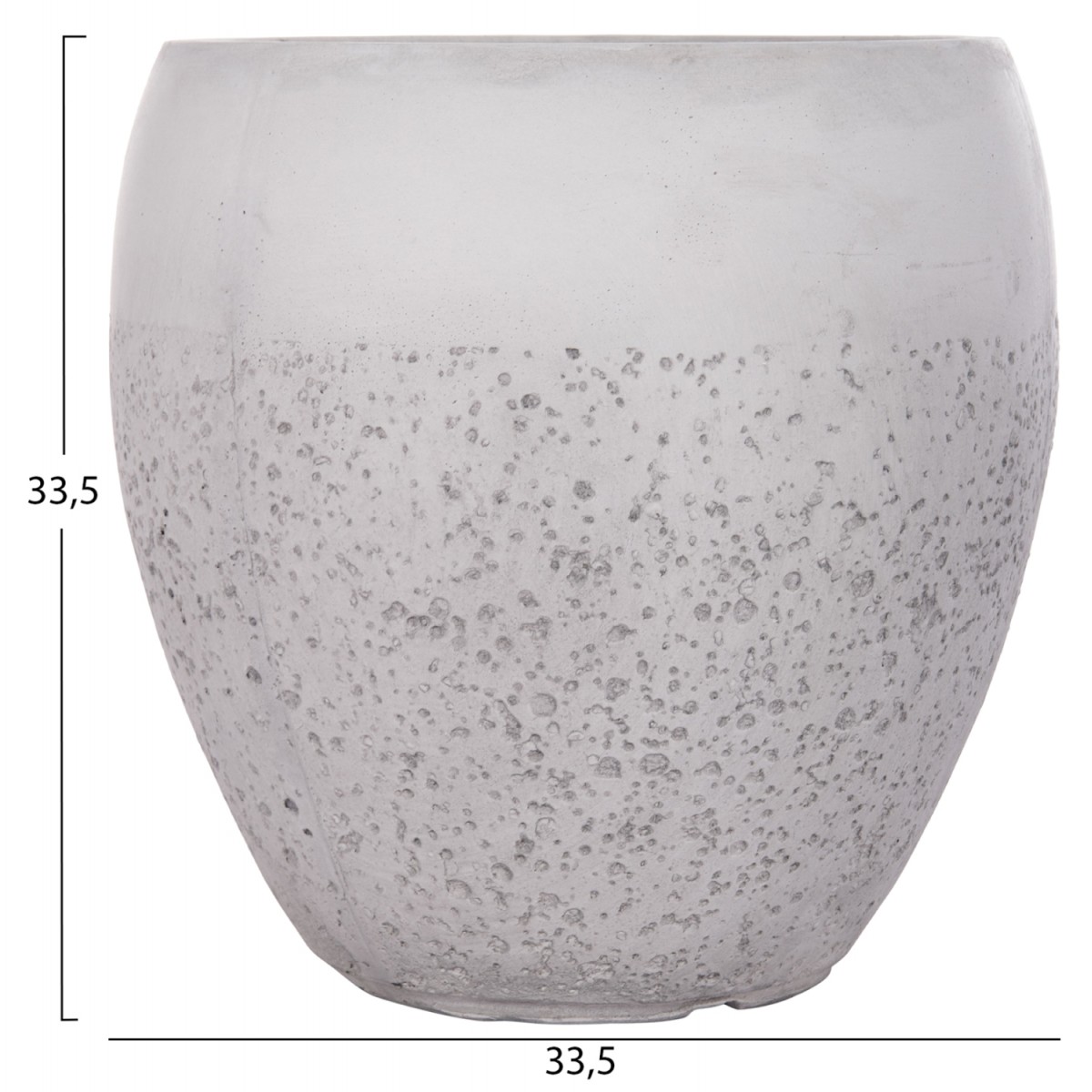 ΣΕΤ 3ΤΜΧ ΓΛΑΣΤΡΕΣ ΣΕΙΡΑ GARDENER HM4718 FIBERCLAY ΛΕΥΚΟ Φ55x54Υεκ