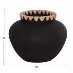 ΔΙΑΚΟΣΜΗΤΙΚΟ ΒΑΖΟ RENTON(M) HM4732 ΤΕΡΑΚΟΤΑ ΜΑΥΡH-ΠΛΕΞΗ ΨΑΘΑΣ ΣΤΟ ΣΤΟΜΙΟ Φ28x23Υεκ