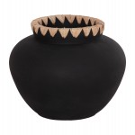 ΔΙΑΚΟΣΜΗΤΙΚΟ ΒΑΖΟ RENTON(M) HM4732 ΤΕΡΑΚΟΤΑ ΜΑΥΡH-ΠΛΕΞΗ ΨΑΘΑΣ ΣΤΟ ΣΤΟΜΙΟ Φ28x23Υεκ