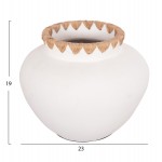 ΔΙΑΚΟΣΜΗΤΙΚΟ ΒΑΖΟ RENTON(S) HM4735 ΤΕΡΑΚΟΤΑ ΛΕΥΚΗ-ΠΛΕΞΗ ΨΑΘΑΣ ΣΤΟ ΣΤΟΜΙΟ Φ23x19Υεκ