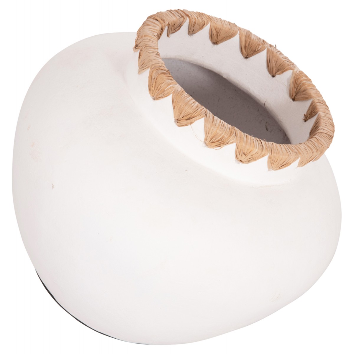 ΔΙΑΚΟΣΜΗΤΙΚΟ ΒΑΖΟ RENTON(S) HM4735 ΤΕΡΑΚΟΤΑ ΛΕΥΚΗ-ΠΛΕΞΗ ΨΑΘΑΣ ΣΤΟ ΣΤΟΜΙΟ Φ23x19Υεκ