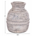 ΔΙΑΚΟΣΜΗΤΙΚΟ ΕΠΙΤΡΑΠΕΖΙΟ ΒΑΖΟ VERMO HM4393 ΤΕΡΑΚΟΤΑ ΣΕ ΑΝΟΙΧΤΟ ΓΚΡΙ Φ21x25Υεκ.