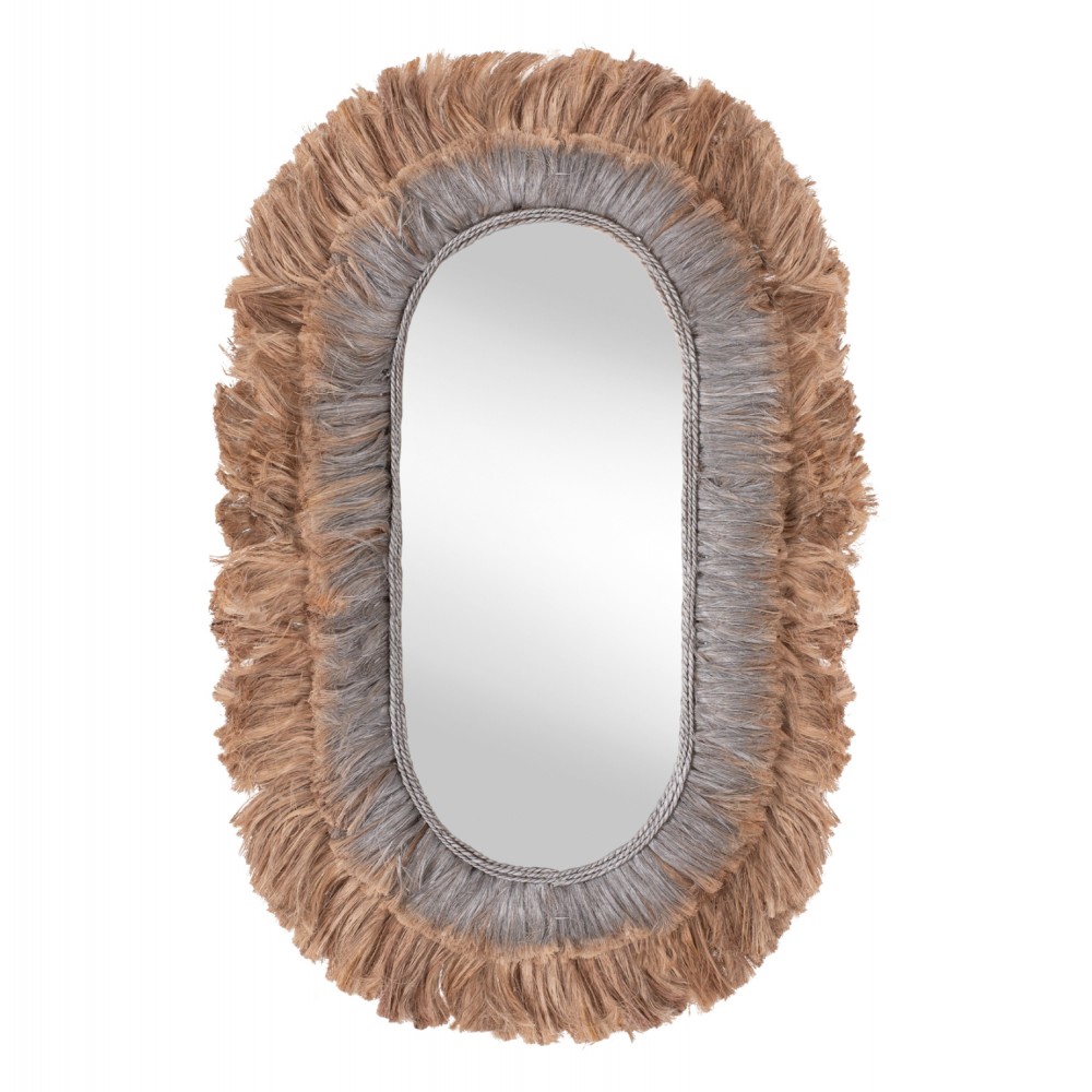 ΚΑΘΡΕΠΤΗΣ ΤΟΙΧΟΥ ΟΒΑΛ ΑΠΟ ΙΝΕΣ ΑΜΠΑΚΑ ΣΕ ΧΡΩΜΑ ΦΥΣΙΚΟ & ΑΣΗΜΙ 90x5x140Yεκ.HM7738