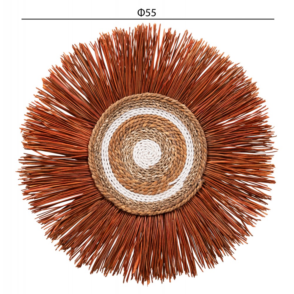 ΔΙΑΚΟΣΜΗΤΙΚΟ ΤΟΙΧΟΥ ΣΤΡΟΓΓΥΛΟ ΑΠΟ ΚΑΛΑΜΙΑ ΚΑΙ ΙΝΕΣ ΜΠΑΝΑΝΑΣ 55x3x55YΕΚεκ.HM7792
