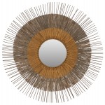 ΚΑΘΡΕΠΤΗΣ ΜΕ ΠΛΑΙΣΙΟ MENDONG GRASS Φ105εκ ΣΕ ΧΡΩΜΑ ΦΥΣΙΚΟ ΧΡΥΣΟ HM7798