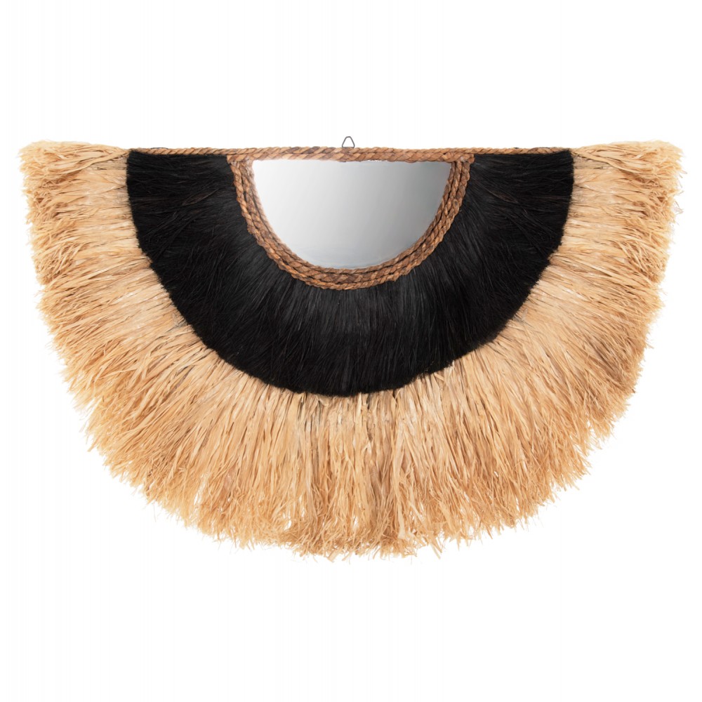 ΚΑΘΡΕΠΤΗΣ ΤΟΙΧΟΥ ΗΜΙΚΥΚΛΙΚΟΣ ΜΕ ΣΙΖΑΛ & ΑΜΠΑΚΑ ΧΡΩΜΑ ΦΥΣΙΚΟ ΜΑΥΡΟ 85x3x50Yεκ.HM7799