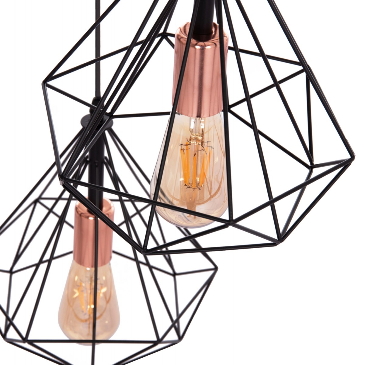 ΦΩΤΙΣΤΙΚΟ ΟΡΟΦΗΣ ΚΡΕΜΑΣΤΟ HM4041 3ΦΩΤΟ ΜΑΥΡΟ ΜΕΤΑΛΛΟ 25x22x123Yεκ.