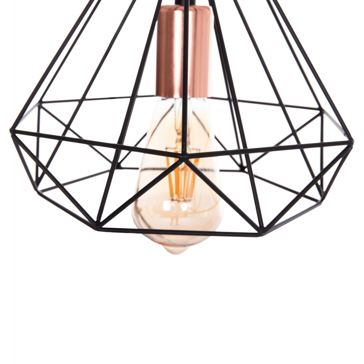 ΦΩΤΙΣΤΙΚΟ ΟΡΟΦΗΣ ΚΡΕΜΑΣΤΟ HM4041 3ΦΩΤΟ ΜΑΥΡΟ ΜΕΤΑΛΛΟ 25x22x123Yεκ.