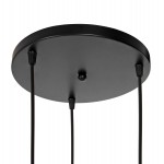 ΦΩΤΙΣΤΙΚΟ ΟΡΟΦΗΣ ΚΡΕΜΑΣΤΟ HM4041 3ΦΩΤΟ ΜΑΥΡΟ ΜΕΤΑΛΛΟ 25x22x123Yεκ.