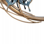 ΚΑΘΡΕΠΤΗΣ ΤΟΙΧΟΥ ΣΤΡΟΓΓΥΛΟΣ ΗΜ4213 ΜΕΤΑΛΛΟ ΣΕ ΧΡΥΣΟ-ΠΡΑΣΙΝΟ-ΜΠΛΕ 62x6,5x56Yεκ.