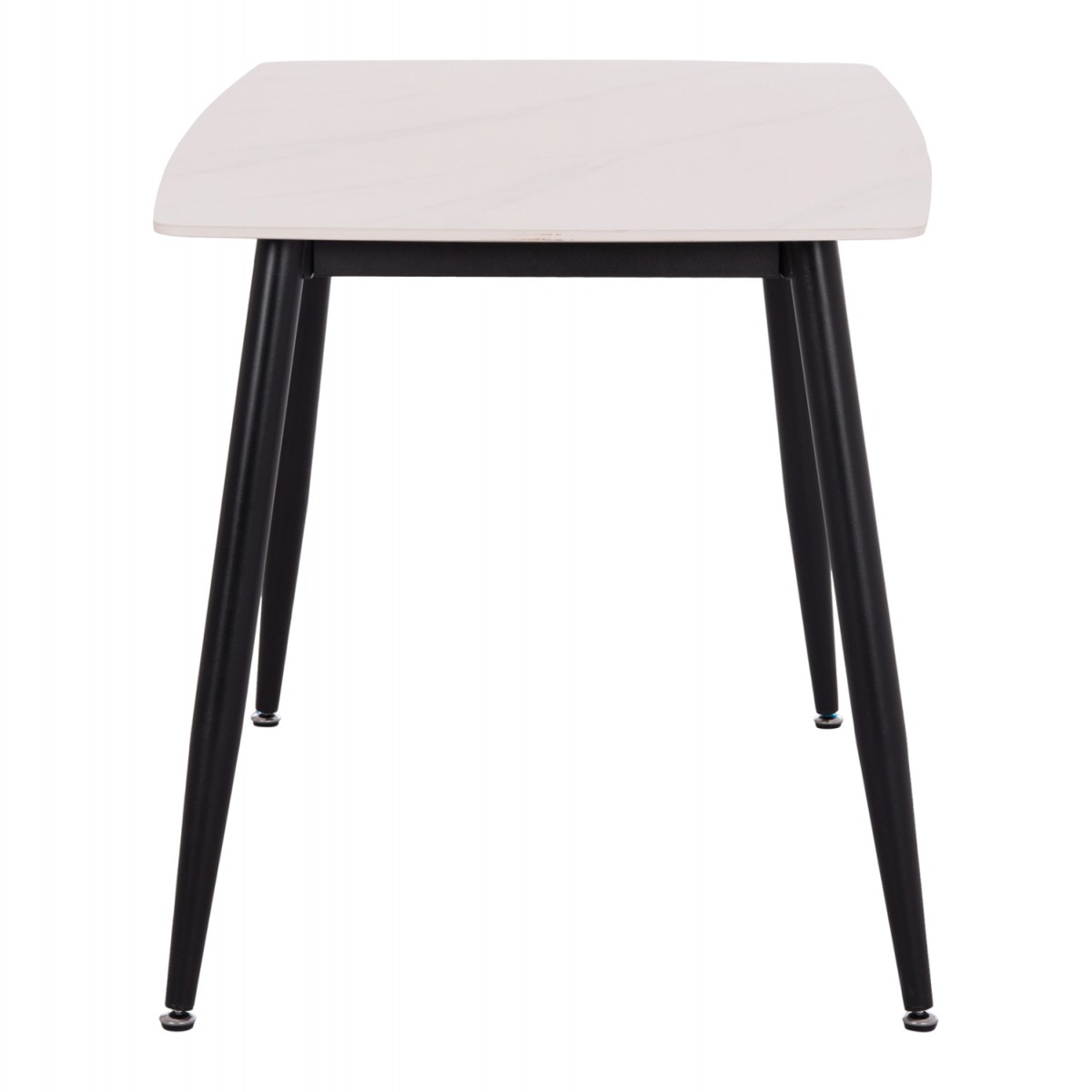 ΤΡΑΠΕΖΙ RAVEN HM9854.01 ΚΕΡΑΜΙΚΟ TOP ΜΑΤ ΛΕΥΚΟ ΜΑΡΜΑΡΟ-ΜΑΥΡΟ ΜΕΤΑΛΛΟ 120x70x73Υεκ.